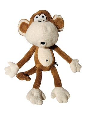 VTG Y2K Bobby Jack Monkey Plush 18” Stuffed Animal Brown Cream Rare
